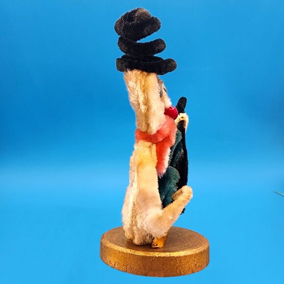 Vintage 1950s Chenille Snowman Ornament Red Nose Hat Scarf Banjo Putz Japan - Picture 7 of 10